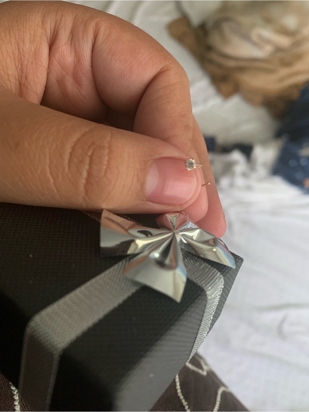 14k moissanite nose ring